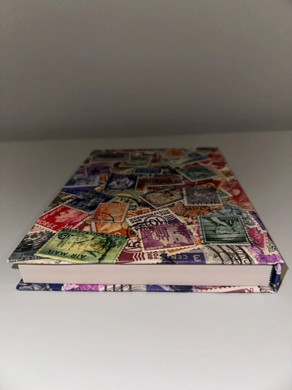Lake Press Hard Cover Vintage Postage Stamp Print Textured Indented Journal